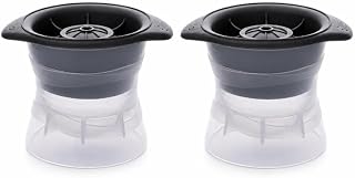 Kit 2 Formas de Gelo Esférica Grande em Silicone para Whisky, Drinks, Gin, Coquetéis e Bebidas Reutilizável – Storeasy