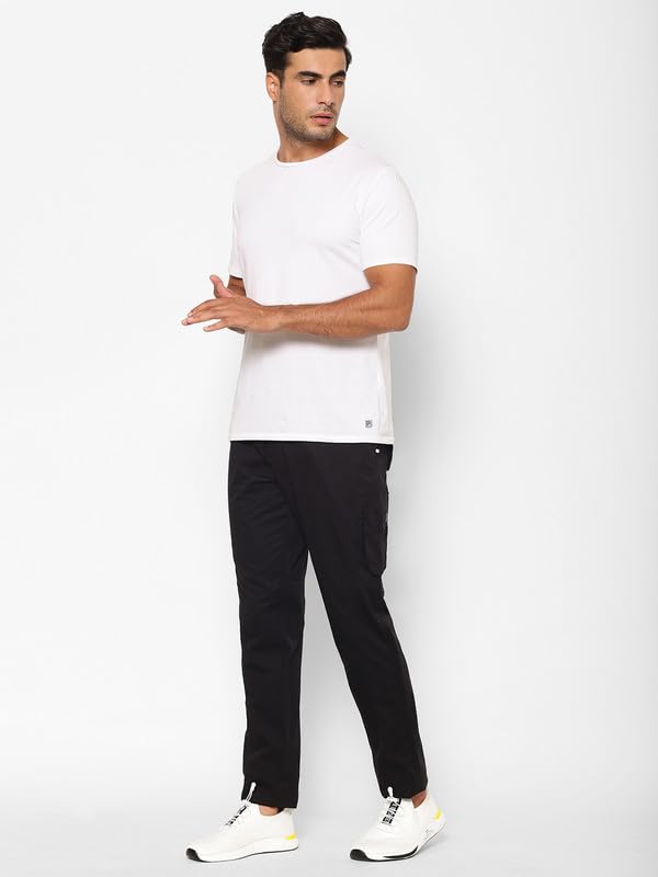 Image of SAPPER Regular Fit Cotton Cargo Pants for Men| Utility Pockets with Zippers| Elasticated Waistband with Belt Loops & Internal Drawcords| Also Available in Plus Sizes | L to 5XL