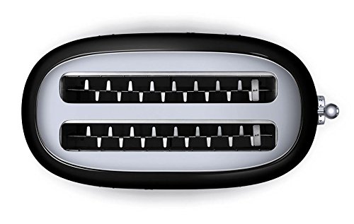 Smeg TSF02BLUS 50's Retro Style Aesthetic 4 Slice Toaster, Black