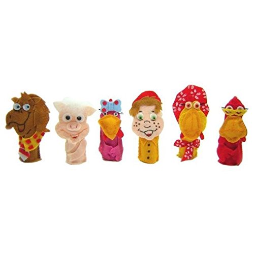 Dedoches De Feltro - Bichos Da Fazenda - 6 Personagens - Multicolorido - 100% Artesanal