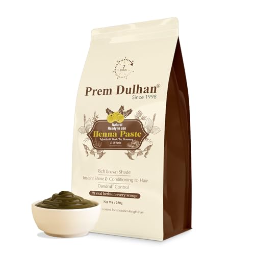 Pasta de Henna Natural Prem Dulhan 250 ml Tinte Castaño miniatura 1