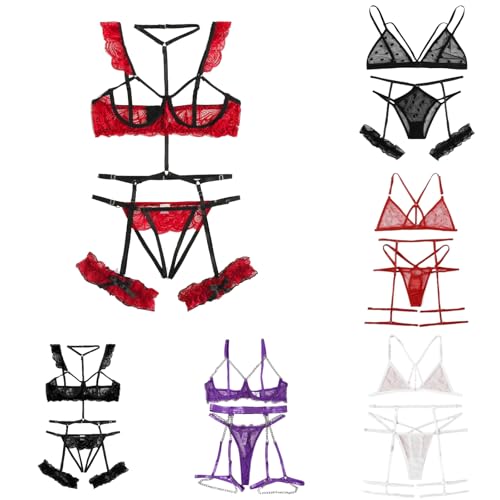Robe Sexy Femme érotique Lingerie Femme Dentelle Ensemble Lingerie Femme Collant Sexy Robe Dos Nu Bodysuit Sexy Ensemble Soutien Gorge Et Culotte Cadeau Femme Sexy Combinaison Femme Chic