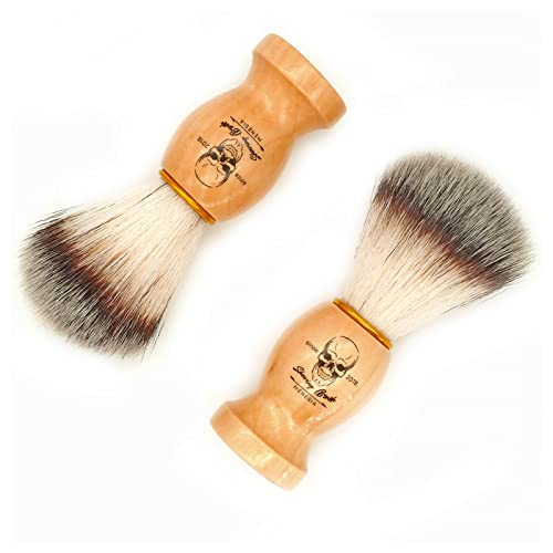 Menesia Shaving Brush For Men, Wood Handle Shave Brush,Mens Shaving Cream & Soap Brush (Skull) #TOP5