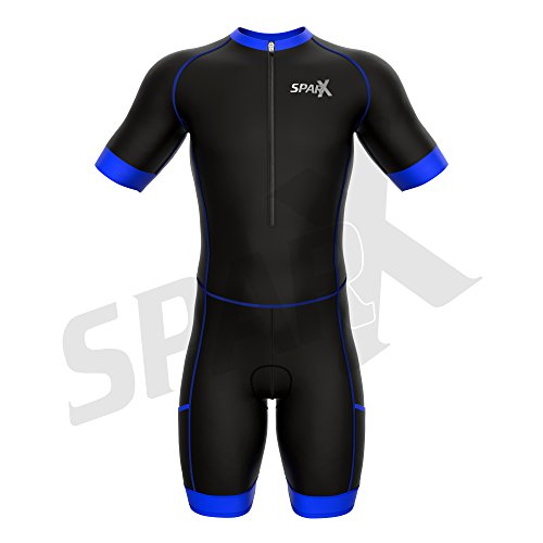 Image of Sparx Men Trisuit Competitor Triathlon Short Sleeve Aero Tri Suit Triathlon Suit
