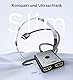 HDMI Switch 4K@60Hz, WARRKY HDMI 2.0 Splitter 2 In 1 Out 【2K@144Hz, 1m Geflochtenes Kabel, HDCP 2.2】 Aluminium Umschalter (Jeweils 1 Display auf einmal) Unterstützt UHD 3D für PS5/4, Xbox, FireStick