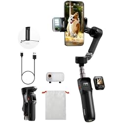 hohem iSteady V3 Ultra 3-Axis Gimbal Stabilizer for iPhone & Android | AI Live Feed Monitoring, AI Auto Tracking, Touchscreen Remote, iSteady 9.0 Anti-Shake, 8