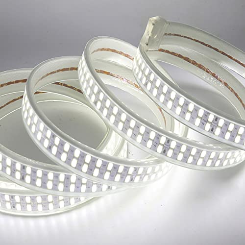 Suyooulin Led Strip Lights, 328Ft/100M Super Bright 700000Lm 5730 240 Leds/M Led Flexible Lights Strip, High Voltage Ac110V-130V Waterpoof Ip68 Led Home Garden Outdoor Decoration(Daylight White 6500K) #TOP1