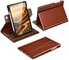 Funda DTTO para Samsung Galaxy Tab A11 Plus / A9+ Plus 11 pulgadas, Marrón | Funda de cuero ecológico con rotación de 360 grados, soporte, porta lápiz, reposo/activación automática, múltiples ángulos y correa de mano 2