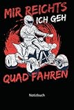 Notizbuch: Quadfahrer Quad Biker ATV Quad Quadtour Hobby (Kariertes Notizbuch mit 120 Seiten für Eintragungen aller Art)