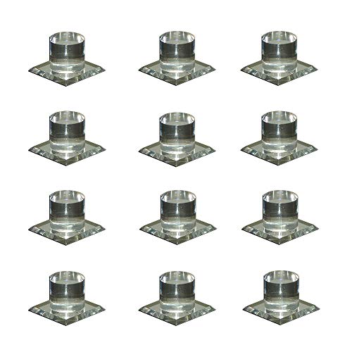 Mirart Pull Handle, Self Stick Round Acrylic Mirror Finger Knob (12 Pack)