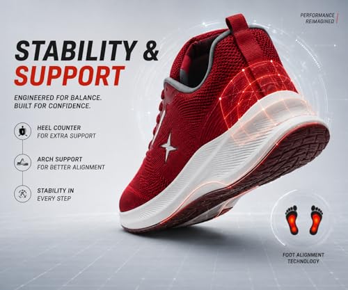 Image of Kraasa Men's Running Shoes | Breathable Mesh Upper | Lightweight Phylon Sole | Cushioned EVA Insole | Comfortable Sports & Casual Sneakers for Gym, Walking & Daily Use