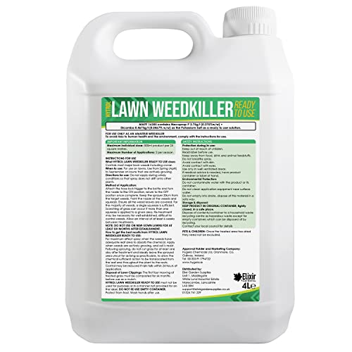 image for Elixir Gardens 4 Litre Hytrol Selective Lawn & Turf Weedkiller & Herbi