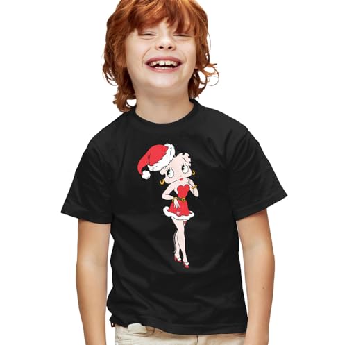 Betty Boop Christmas Pin Up Kids T Shirt for Youth Toddler Boys and Girls
