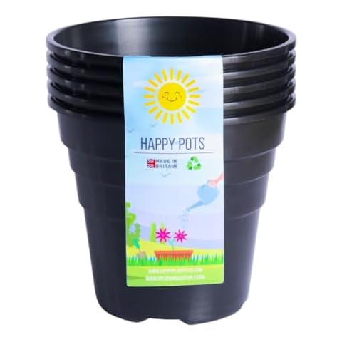 Happy Pots 12.5cm Gloss Black Plant Pots Cover