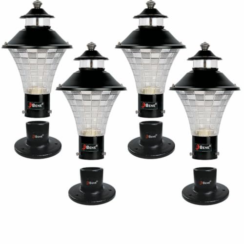 Image of BENE Geruit Outdoor Lamp with Base Stand (Black, 18 Cms, Pack of 4 Pcs)