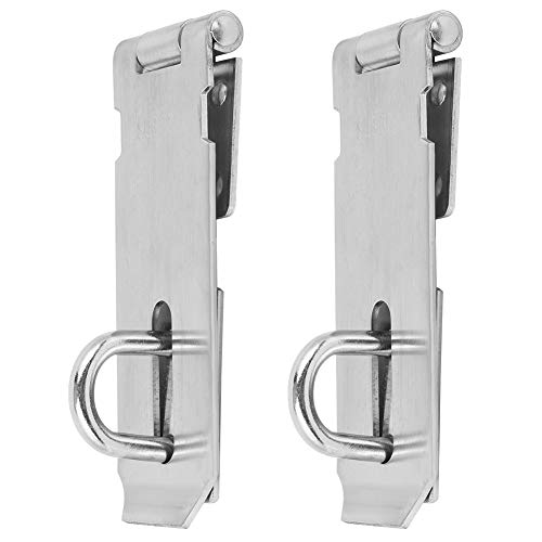 Image of 2 Pcs Padlocks, Hasp Stainless Steel Security Door Clasp Hasp Lock Gate Bolt Lock for Gate Shed Drawer Cupboard Furniture