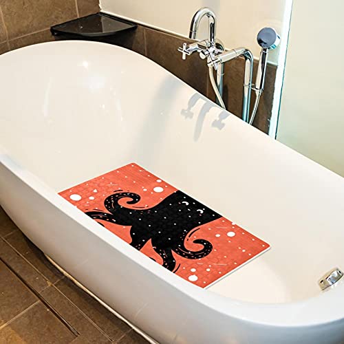 Tapis de baignoire antidérapant pieuvre lavable en machine pour douche - 5