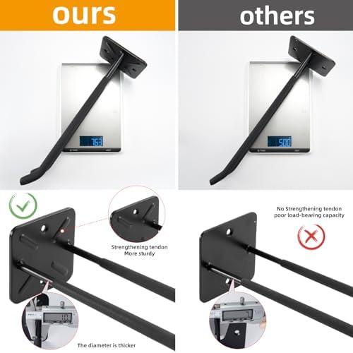 Garagenhaken, Wandhalterung Kleiderbügel Rack, Schuppen Organizer, Heavy Duty Kleiderbügel Rack Garage Storage Utility Haken für Hof, Werkzeuge,- Länge 32 cm, Belastung: 80 kg/jeder Haken (4PACK)