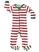 Produktbild elowel | Pyjama | Schlafanzug | Unisex | Jungen, Mädchen | Eng Anliegend | Stylish, Bequem, Weich | Strampler | Einteiler | 100% Baumwolle Größe: 18-24 Monate | Design: Rot-Weiß Gestreift
