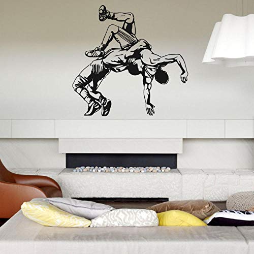 Decoraci�n para el hogar moderno etiqueta de vinilo de pared calcoman�a de habitaci�n lucha libre grecorromana estilo extra�ble mural de arte DIY 42x40cm