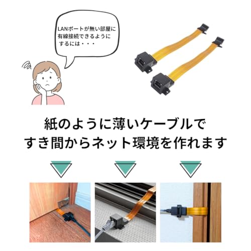 NOAFLORA すき間用LANケーブル 30cm CAT5対応