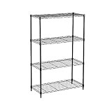 Displays By Jack 4 Tier Wire Shelving Unit Storage Rack, Metal Heavy Duty Utility Organizers, Organi
