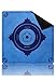 Mikccer Mahjong Mat with Rules, 32.2 Inch Square Mahjong Mats for Table, Noise Reduction Mah Jong Mat, Rubber Anti-Slip Base for Board Games, Tiles Game & Dominoes Blue