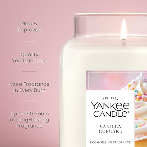 Yankee Candle Vanilla Cupcake, Scented Candle, 22oz Large Jar with up to 150 Hour Burn Time, Giftable, Birthdays - Image 4