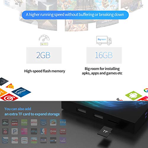 TV Box, 2 GB RAM / 16 GB ROM Android 10.0 TV-box, Allwinner H616 Quad-Core met 2,4 GHz WLAN/Ethernet TV-box - Image 6