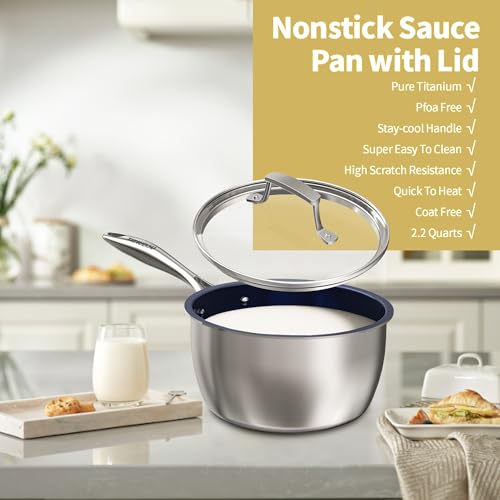 Sauce-Pan-Nonstick-Saucepan-with-Lid-22-Quart-Titanium-Stainless-Steel-Multipurpose-Small-Sauce-Pot-with-Lid-for-Home-Kitchen-PFOA-Free-Dishwasher-Oven-Safe-All-Stovetop-Compatible Sauce Pan Nonstick Saucepan with Lid 22 Quart Titanium Stainless Steel Multipurpose Small Sauce Pot with Lid for Home Kitchen PFOA Free Dishwasher Oven Safe All Stovetop Compatible