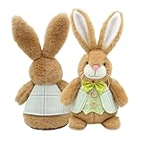 Compagnon Adaptable : Doté d'une base stable, ce lapin peluche bénéficie d'un excellent maintien, restant bien droit sur un tableau de bord de voiture et autres surfaces. Il allie praticité et charme pour les utilisateurs cherchant une décoration polyvalente.