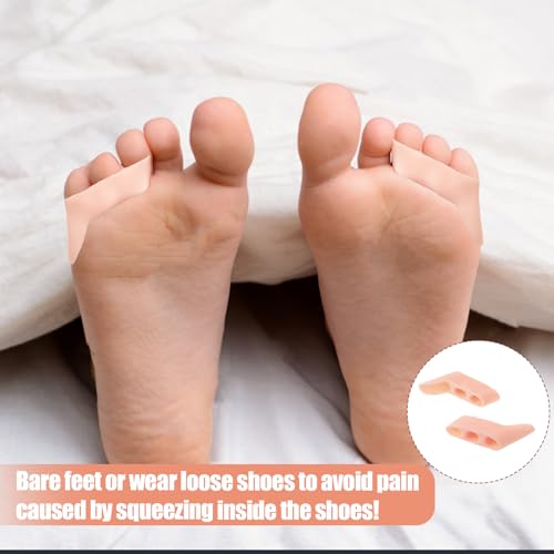 Image of 8 Pcs Pinky Toe Separator Bunion Corrector Toe Spacers Little Toe Protectors Pain Relief Cushions Soft Bunion Pads for Men Women Overlapping Toe Curled Pinky Toes Preventing Rubbing Relieve Pressure
