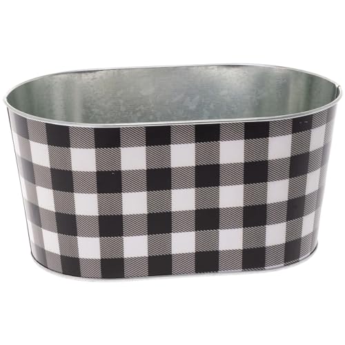 Caja de almacenamiento de metal ideal para envolver regalos especiales con diseño de cuadros