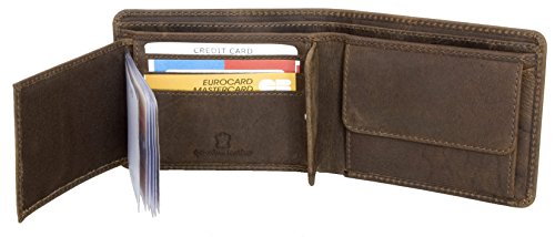 FLW Men's Compact Sized Natural Strong Genuine Leather Wallet3