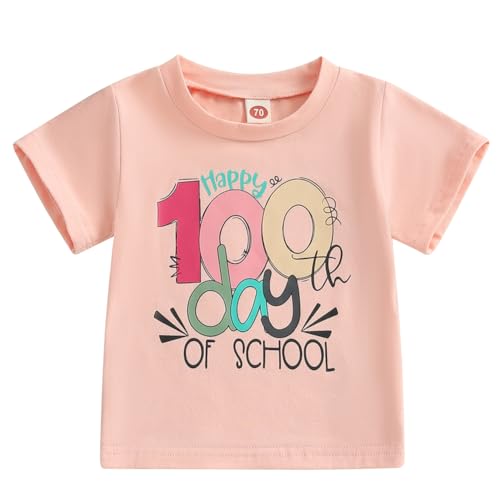 Canis Toddler Kids Boys Girls Happy 100 Days of School Shirt Kindergarten School Celebration Student T-Shirt