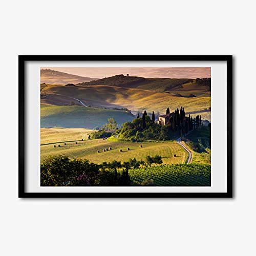 Affiche de la Toscane Italie Tulup et son tableau décoratif cadre MDF 60x40 cm