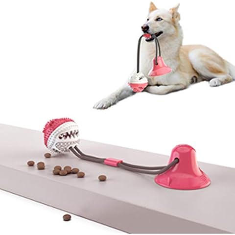 ASWER Dog Chew Toys for Aggressive Chewers Suction Cup Tug of War Toy Chewing Toy, Dog Rope Ball Toys with Suction Cup, Puppy Dog Teeth Cleaning Interactive Pet Molar Tug Toy for Boredom Cover