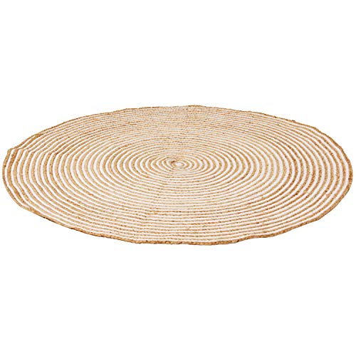 Handgewebter runder Jute Teppich 150 cm groß Rocio | Outdoor Teppiche Rund geflochten für Garten oder Balkon | Indoor im… – Bild 3