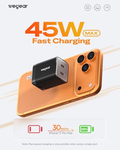 Wegear 45W Dual USB-C GaN Fast Charger - image 2