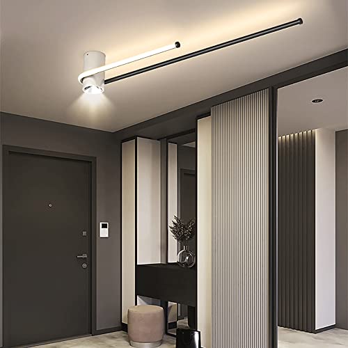 Aplique de pared LED lineal minimalista negro en forma de U de tira larga 4
