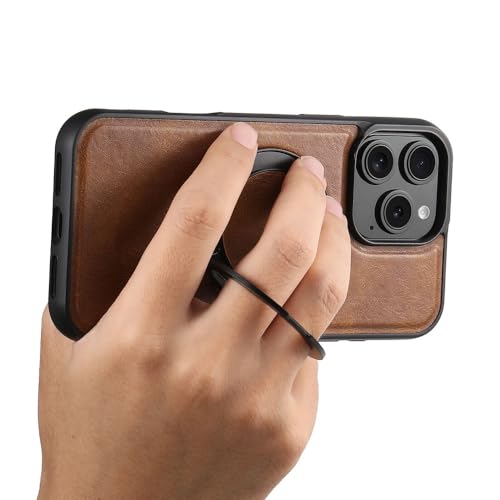 Coque iPhone 12 cuir noir pour appels vidéo mains libres au bureau - 6