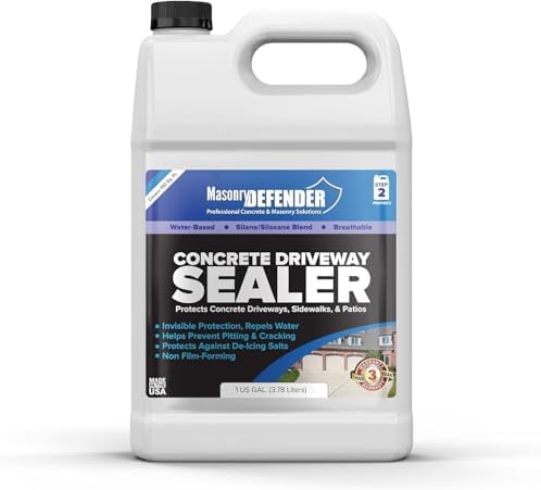 MasonryDefender Concrete Sealer - Deep Penetrating Water Repellent, Silane Siloxane - 1 Gallon