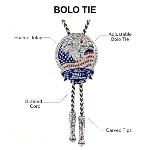 Image of GelConnie Bolo Ties for Men Women Western Cowboy Tie Mens Western Necklace Leather Necktie Gold Bolero Tie Cowboy Necklace