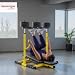 SPORTNOW Vertical Leg Press Machine 300 kg Capacity for Home Gym Yellow
