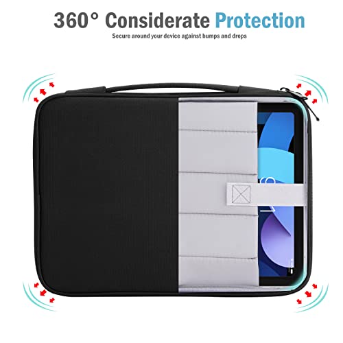 TiMOVO 9-11" Tablet Sleeve Bag for iPad 11-inch A16 2025, iPad 10.9"/10.2", Black, 9-11 Inch - Image 4