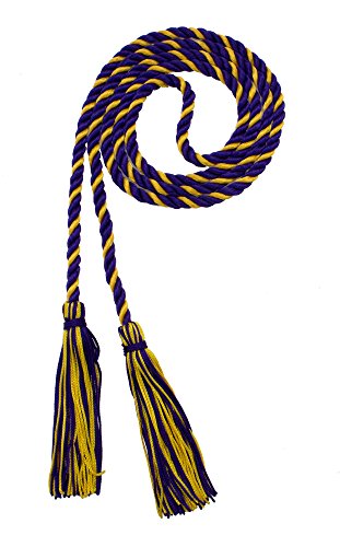Image of Graduation Honor Cord - Purple /Gold - Every School Color Available - Made in USA