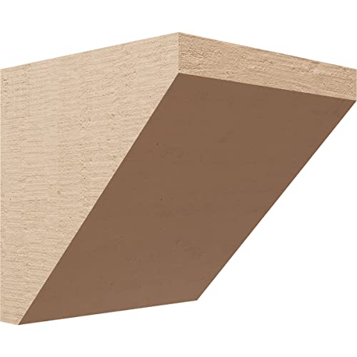 12"W x 12"D x 12"H Wide Concord Rough Cedar Woodgrain TimberThane Corbel, Primed Tan