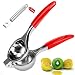Lemon Lime Squeezer - Manual Citrus Press Juicer - Premium Quality Stainless Steel with Silicone Handles with Lemon Peeler