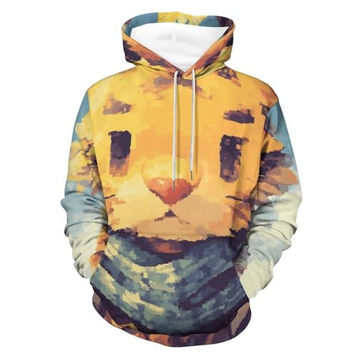Sweatshirt pullover homme femme avec peinture de tigre mignon taille S