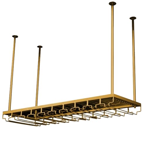 Support verres à vin plafond design suspendu élégant 80cm